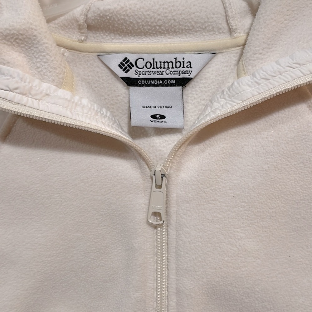 Small Columbia Full-Zip Fleece Jacket w/ Hood - Picture 7 of 8